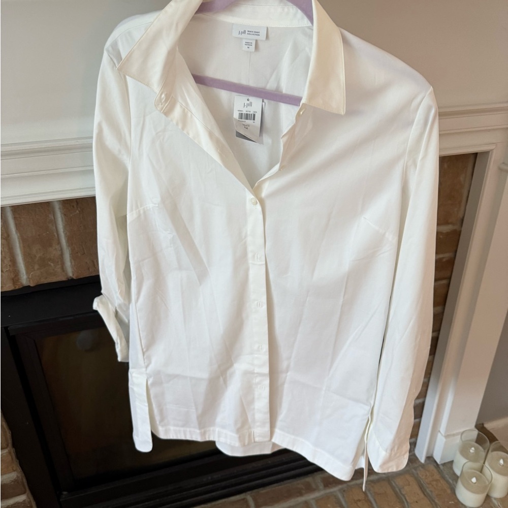 J. Jill Cream Button-Up Blouse
